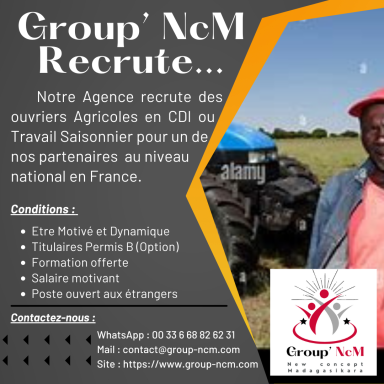Ouvriers Agricoles - 07/2024